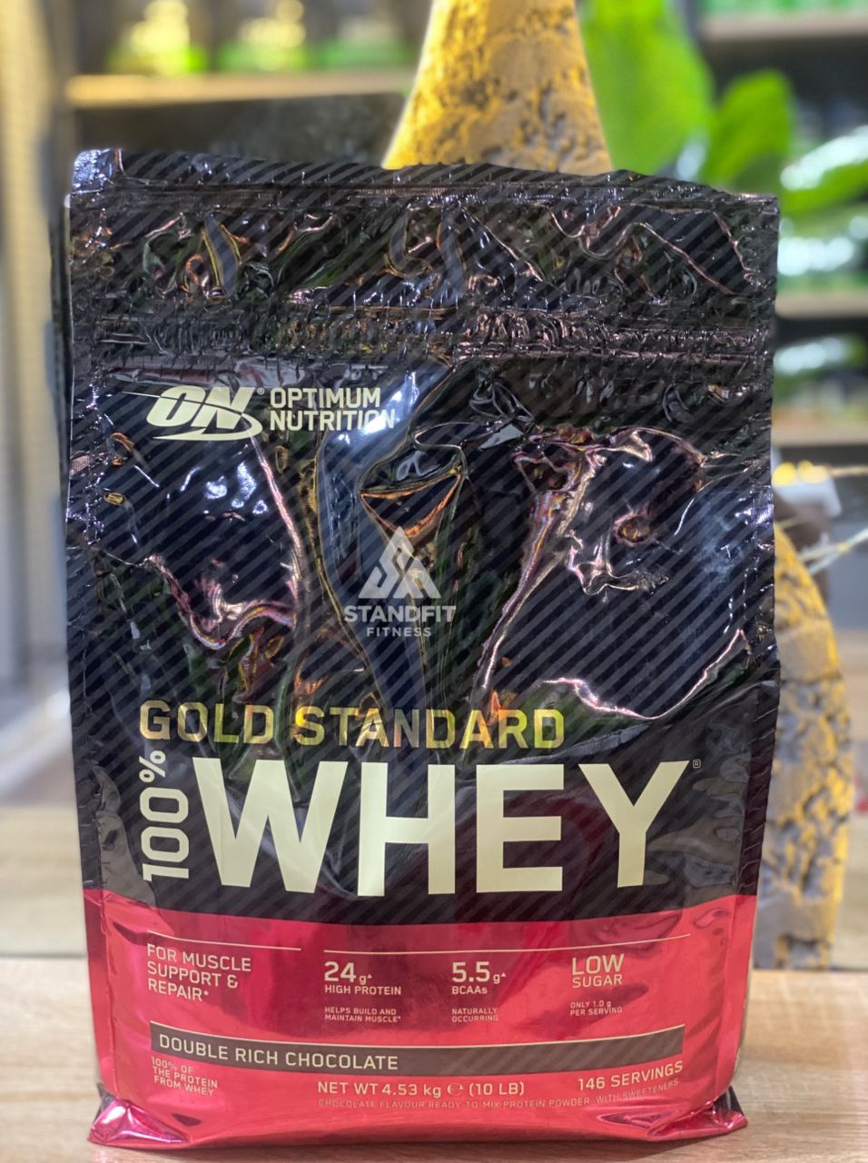 SLIGHTLY DAMAGED OPTIMUM NUTRITION GOLD STANDARD 100% WHEY  (4.53KG)